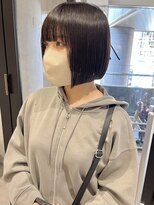 ラミエバイメルト 下北沢(lamie by melt)&nbsp;切りっぱなしボブ フェイクブラック 暗髪 大人かわいい 20代30代