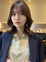 コート 表参道(Cote)&nbsp;くびれミディ★斜めバング/グレージュカラー/シルキーベージュ