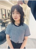 カジュアルパーマ/艶髪ブラック