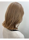 【北見】#ブリーチカラー#ダブルカラー#くすみベージュ