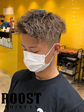ルースト 渋谷店(ROOST) ツイスト×ブラウン金メッシュ