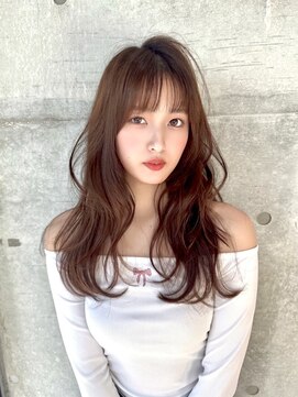 ロンド レア 天神大名店(Lond Le’a) ピンクカラー/暖色カラー/レイヤーカット/韓国ヘア/顔周りカット