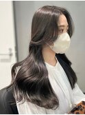 韓国風レイヤーカット顔まわりくびれオルチャン堀江