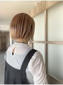 美髪ベージュボブ