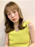 大人くびれヘア/小顔/顔周りカット/ぱっつん