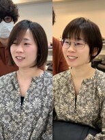 大人ショート白髪ぼかし脱白髪染めレイヤーショート絶壁解消下村
