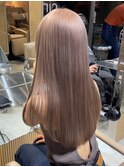 ヘーゼルベージュカラーダブルカラーケアブリーチ佐賀カラー