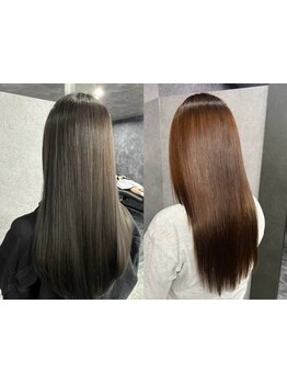 【大名/天神駅徒歩5分:21時まで営業】厳選された"ダメージレス薬剤"を豊富にご用意[Cut+縮毛矯正+Tr\7900]