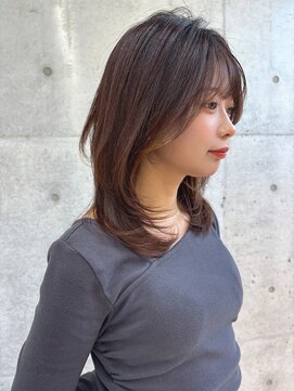 ロンドメリア 天神大名店(Lond Melia) 黒髪カタログ/オリーブグレー/小顔に見せるヘア/クラゲヘアー