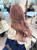 サンクマーケット 渋谷(cinq MARKET) 渋谷ブリーチカラーハッシュカットピンクベージュカラー韓国ヘア