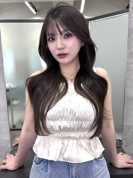 ボタン 熊本(VOTAN) 韓国ヘア/レイヤー/オリーブグレージュ/ブリーチなし/透明感