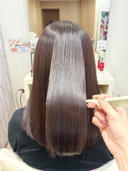 プロデュース 東林間店(Produce)の写真/【東林間】クセ・うねりでお悩みの方必見◎憧れの《さらさら縮毛ストレート》で、朝のスタイリングも時短♪