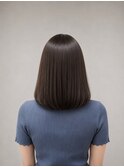 ショコラブラウン髪質改善カラー透明感艶髪ストレート