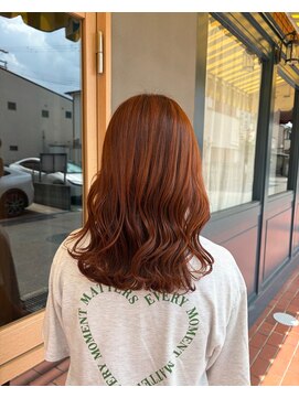 ヘアリラクゼーション クインズベリー(Hair Relaxation Queen's Berry) 人気のオレンジカラー7.31ニュアンスウルフ