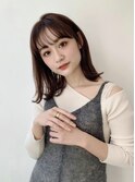 外ハネ鎖骨ミディ×シースルーバング 美髪 担当中間