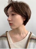 小顔エアリーアンニュイショートベージュ[名駅/名古屋駅前]