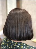 ラベンダーアッシュ×エアストレート×美シルエットワンレンボブ