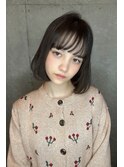 10代20代30代40代 デジタルパーマでワンカール前下がりボブ　藤