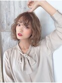 切りっぱなしハイトーンボブ