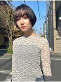 短めの前上がりボブ