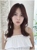 ★イメチェン小顔似合わせカット斜めバンググレージュカラー