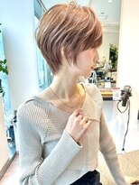 大人可愛い小顔ひし形クビレ丸みボブ20代30代40代大人ショート