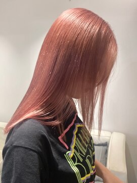 ベレーザ 渋谷(BELEZA) 4628ニュアンスカラーホワイトピンク韓国ヘアミルクティーピンク