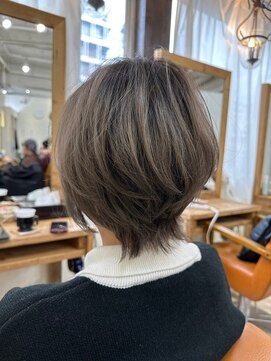 ラゴム 池袋(LAGOM) 切りっぱなしボブ/美髪/ピンクブラウン[池袋/髪質改善]