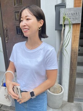 カンナ オーガニック ヘアデザイン(CANNA ORGANIC & HAIR DESIGN) 【ボブ/ケアブリーチ】ベージュボブ