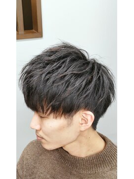 リレーションメンズヘアー(RELATION MEN'S HAIR) スパイラルパーマダークアッシュニュアンスパーマベリーショート