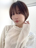 ショートボブ髪型30代40代50代前髪あり前髪なし面長丸顔【倉田】