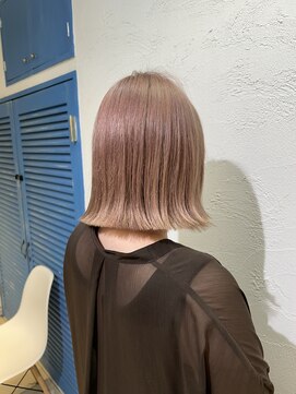 アジールヘア 池袋東口店(agir hair) ブリーチ2回~ハイトーンピンクベージュミルクティー池袋東口