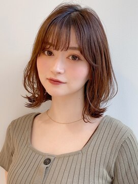 エトラ 渋谷店(etora) 前髪 外ハネボブ ワイドバング イメチェン 美髪"
