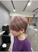 ピンクグレージュ/ブリーチ/ハイトーンマッシュ