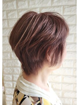 松本平太郎美容室 国立店 40代50代60代70代×ショートレイヤー×イノアカラー×ハイライト