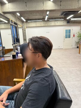 タメ(tame-) サーフカール/フェザーパーマ/ブルーブラック【都賀/メンズ】