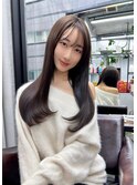 髪質改善で作る美髪改善　ツヤ髪ストレート　前髪カット　Aujua