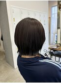 切りっぱなし外ハネレイヤーボブ◎