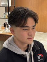 サラビューティーサイト 志免店(SARA Beauty Sight) 【Haru】フェザーパーマ/テーパーフェード/短髪