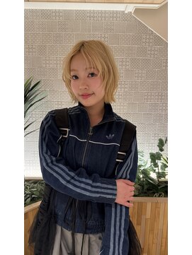 ピークアブー アヴェダ アトレ恵比寿(PEEK-A-BOO AVEDA) レイヤーボブ ハイトーン 抜きっぱなし