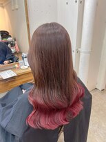 アジールヘア 北千住駅西口店(agir hair)&nbsp;暖色ピンクグラデーション北千住