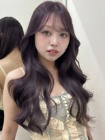 アイトーキョーエス 渋谷(AI TOKYO S)&nbsp;ブリーチなしダブルカラーラベンダーグレージュ透明感ロング前髪