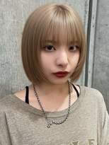 サンクプロジェクト(cinq PROJECT)&nbsp;ダメージレスなブリーチカラーで作るミルクティーカラー