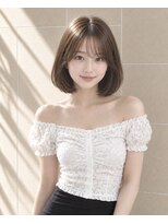ケアシンサイバシ(CARE shinsaibashi)&nbsp;「シアーボブ／柔らかく揺れる韓国風ひし形ボブ」