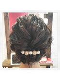 ゆるふわヘアアレンジ、セット