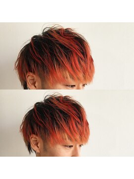 ザ オーダー(THE ORDER) 刈り上げマッシュケアブリーチカラーツイストスパイラルパーマ