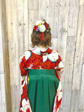 ヘアースペース ムーン(Hair Space MOON) 卒業式シーズンのヘアーセットと袴の着付け早朝から取り掛かりOK