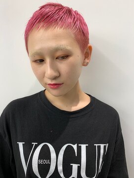 レコ 渋谷(LECO) ペールピンク×バズカット