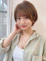 ハニーシブヤ(HONEY shibuya)&nbsp;【HONEY渋谷】ひし形コンパクトショート×スモーキーベージュ