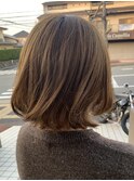 ボブ×ベージュブラウン